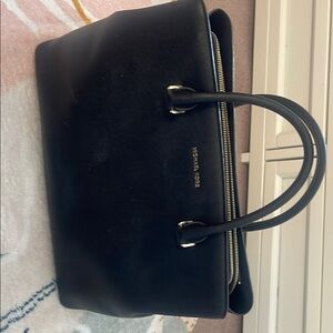 Michael Kors Black Satchel with Gold Hardware